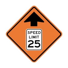 W3-5 Reduced Speed Ahead Symbol