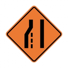 W4-2L Left Lane Ends